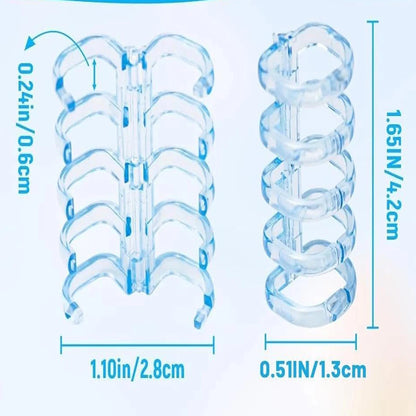 8 Pcs 5-Ring Loose Leaf Binders Plastic Binding Combs Snap Split Book Rings for Notebook Diary Organizing Accessories