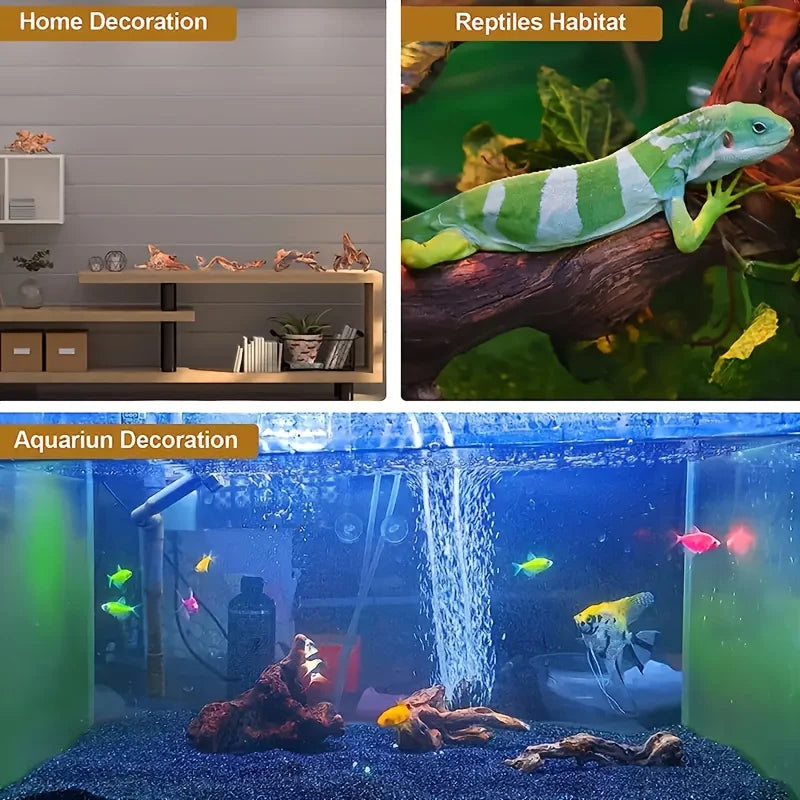 1PC Wooden Aquarium Landscape Decoration Natural Aquarium Sinkable Driftwood For Fish Tank Reptile Climbing Branches RandomSt