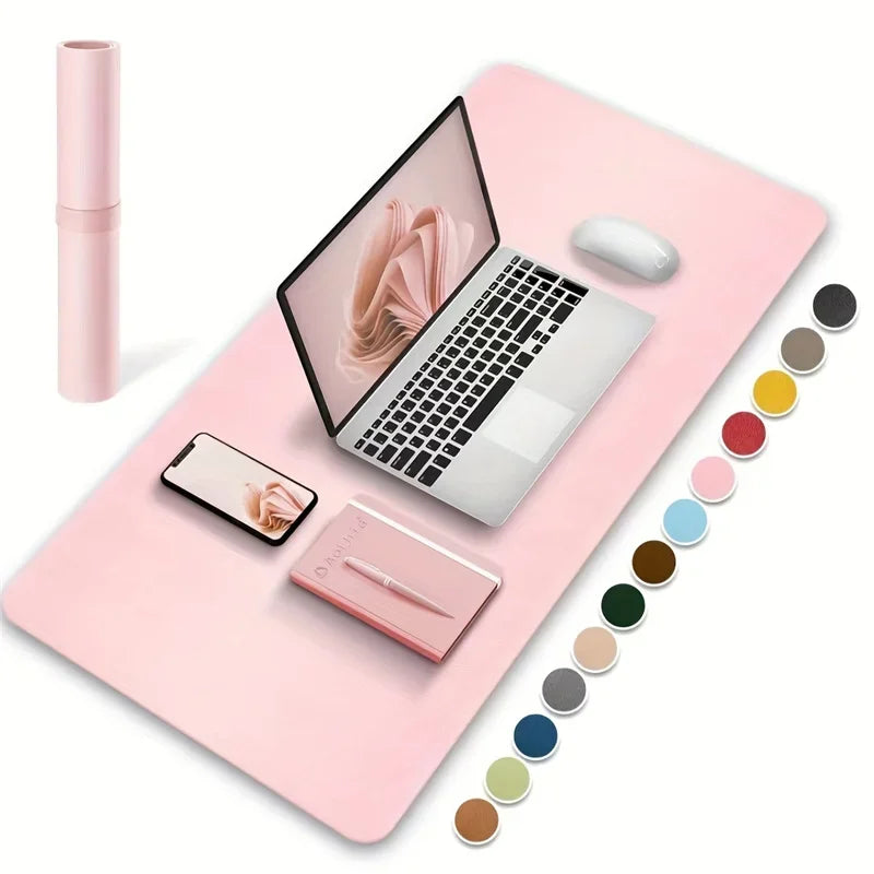 1 Pcs Large Size 600*300mm Office Desk Protector Mat PU Leather Waterproof Mouse Pad Desktop Keyboard Desk Pad Gaming Mousepa