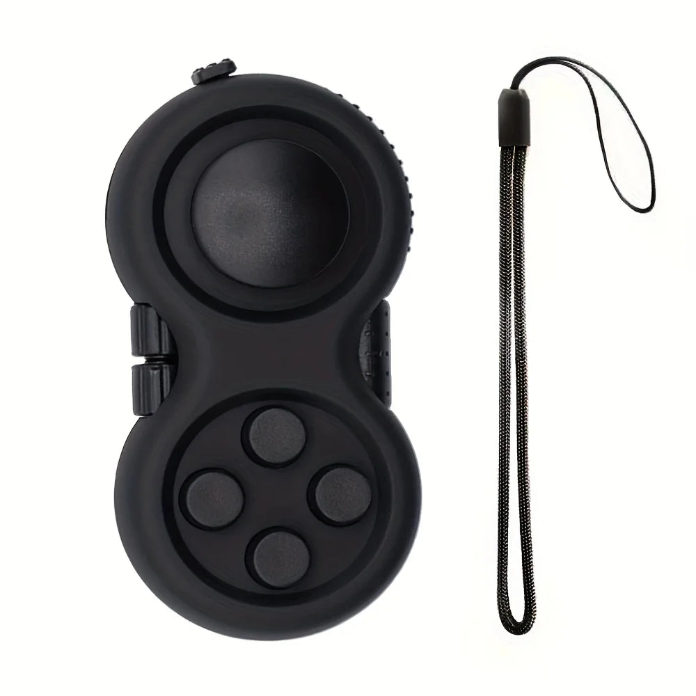 Fidget Pad Retro Classic Fidget Controller Handheld Fidget Game Controller Fun Fidget Pad Packs Classic Fidget Toys - black