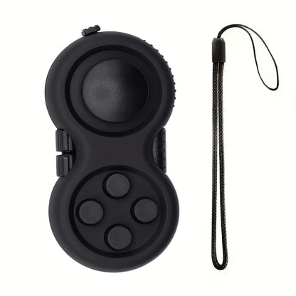 Fidget Pad Retro Classic Fidget Controller Handheld Fidget Game Controller Fun Fidget Pad Packs Classic Fidget Toys - black