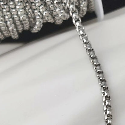 No Fade 2Meters Stainless Steel Chains for Jewelry Making DIY Necklace Bracelet Accessories Gold Chain Lips Beads Beaded Chai
