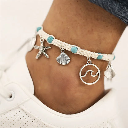 New Beads Starfish Anklets For Women Beach Anklet Leg Bracelet Handmade Bohemian Foot Chain Boho Summer Beach Jewelry - 50158