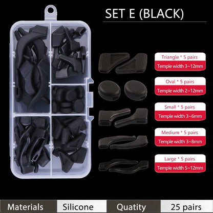 Ear Grip Hooks Anti-slip Holder Glasses Sunglasses Silicone Ear Hook Set For Eyeglasses Eyewear Accessories