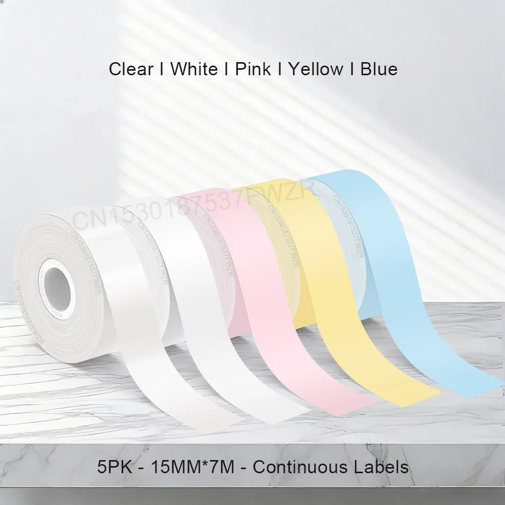 Marklife P12 Thermal Label Printer Auto Cut Portable Mini Printer P12 Adhesive Sticker Labeling Machine or 5PK Continuous Tap