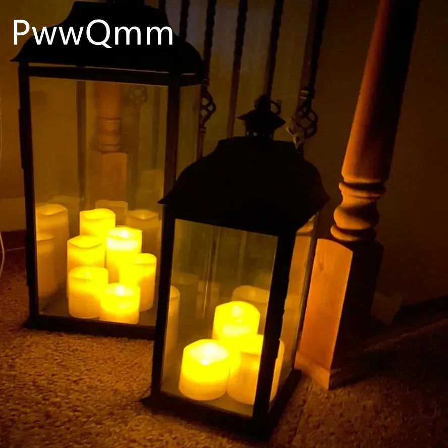 Flameless Flickering LED Candles Light Flameless Candles Battery Powered Candles for Wedding Decor Birthday Party Supplies Wa