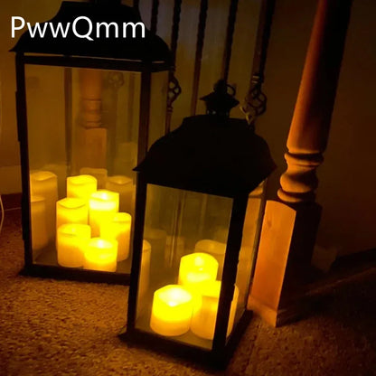 Flameless Flickering LED Candles Light Flameless Candles Battery Powered Candles for Wedding Decor Birthday Party Supplies Wa