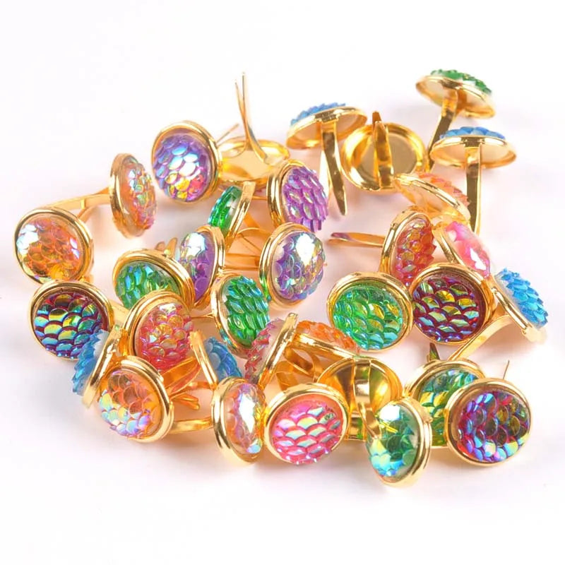mix vintage Diy Brads Scrapbooking Embellishment Fastener Brad Metal Crafts Decoration CP2583