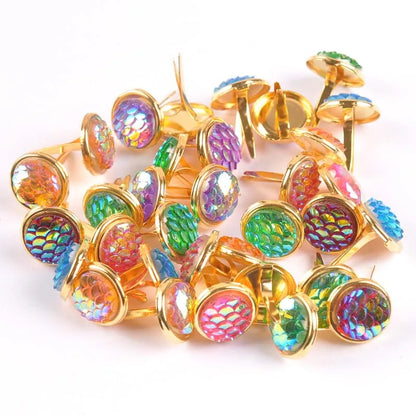mix vintage Diy Brads Scrapbooking Embellishment Fastener Brad Metal Crafts Decoration CP2583