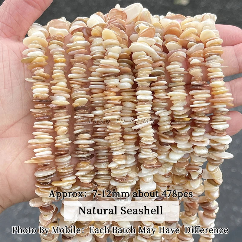 Natural Shell Beads Irregular Shape Smooth Beads Loose Spacer Bead For Jewelry Making Diy Earrings Necklace Accessory Finding