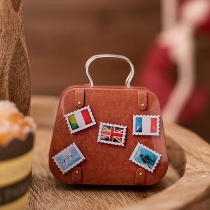 Christmas Decoration 2025 Metal Box Handbag Shape Tin Jar Jewelry Storage Case Kids Gift Can Storage Boxes 2026 Xms Party Dec