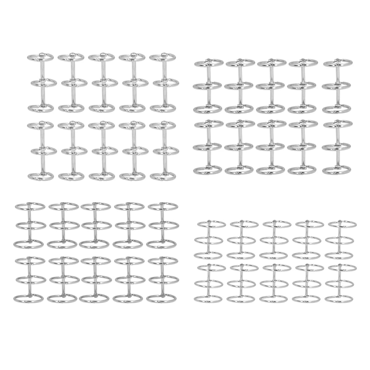 3 Metal Binders Book Rings Tight Lock Rust Proof 3 Metal Loose Leaf Binders Multi Layer Stainless Steel for Notebook