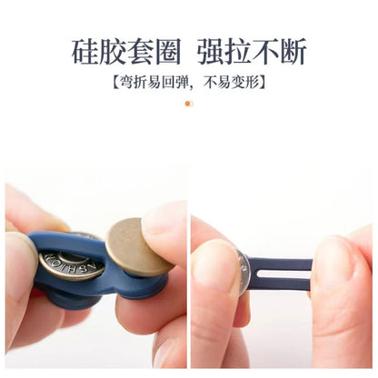 Metal Button Extender Perfect To Any Jeans Pants Free Sewing Retractable Jeans Waist Button Extended Buckles Fixing Kit