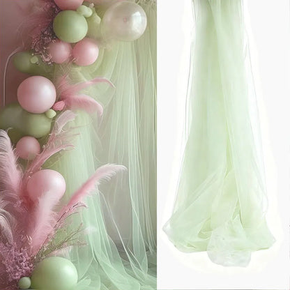 75cm X 6M White Wedding Tulle Arch Draping Fabric Backdrop 28.7" X 20FT Sheer Drapes Fabric for Wedding Ceremony Birthday Par