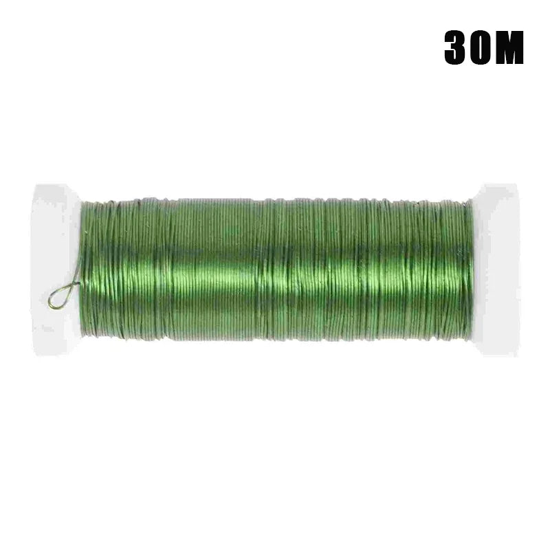 Crafts Wires Florist Flower Wire Stems DIY Flower Stem Wires Floral Arrangement Iron Wires - Green