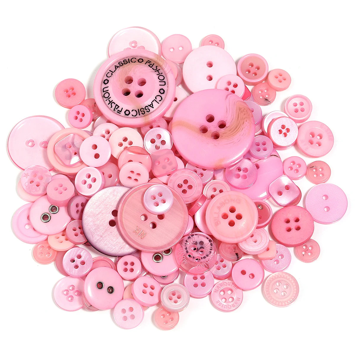 90Pcs/pack Colorful Round Resin Buttons Assorted Sizes Bulk Buttons For Handmade Creative Crafts Sewing Clothing Accessories 
