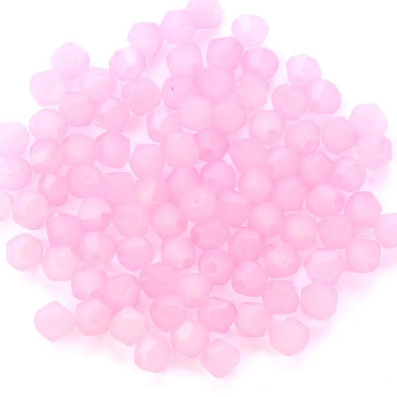 100Pcs 4MM Glass Bicone Shaped Beads Faceted Crystal Beads for Jewelry Making Bracelet Necklace Earrings DIY Beading