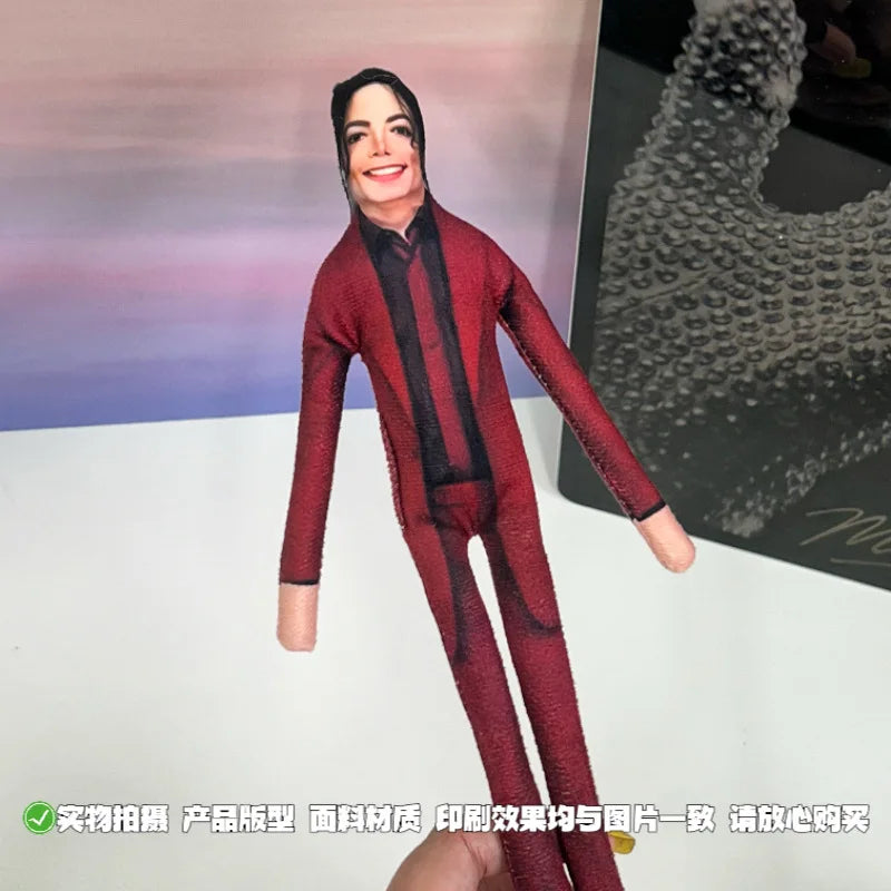 New Style Michael Jackson Cosplay Prop Doll Plush Stuffed Figure Dolls Room Decoration Abstract Joint Mobility Props Gift