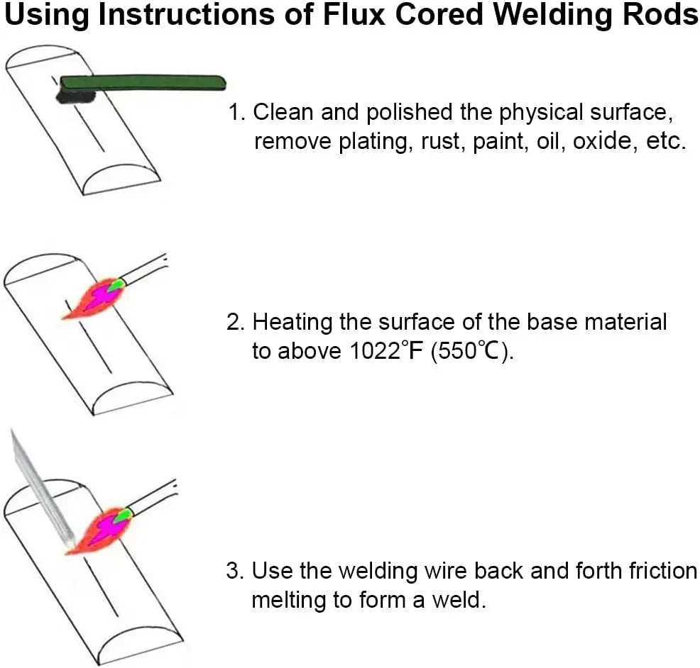 Low Temperature Easy Melt Aluminum Universal Welding Rod Cored Wire Rod Solder No Need Solder Powder Weld Bar for Propane Tor