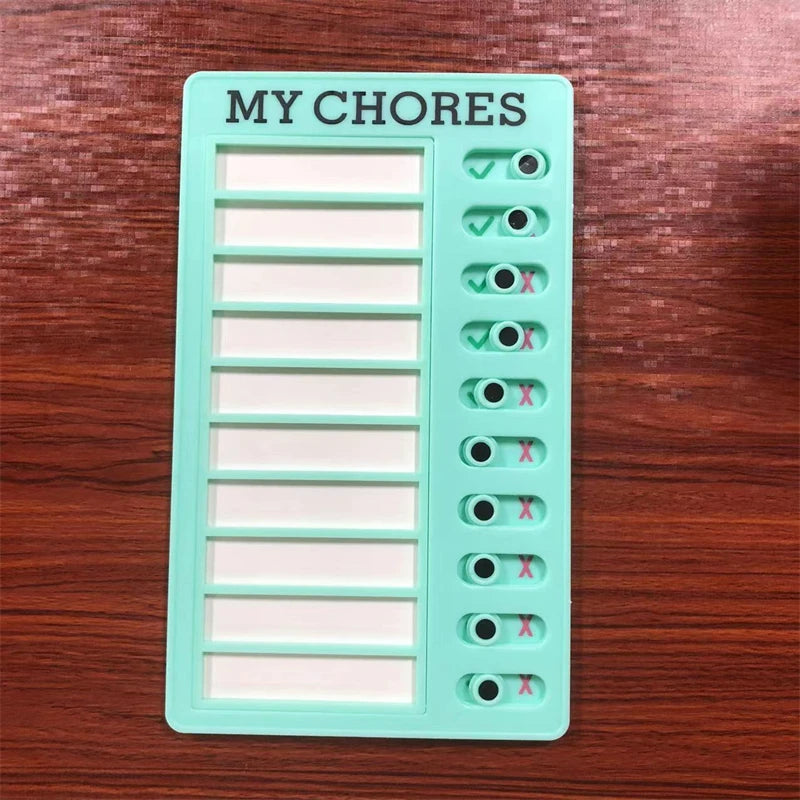 Reusable My Chores Checklist Task Board Daily Schedule Planner Memo Chore Chart Kid Responsibility Behavior Self Discipline C