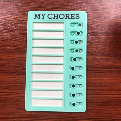 Reusable My Chores Checklist Task Board Daily Schedule Planner Memo Chore Chart Kid Responsibility Behavior Self Discipline C
