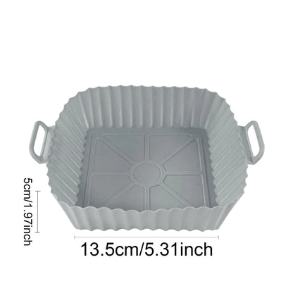 Silicone Air Fryer Liners Pot,Airfryer Basket Cooking Gadgets ,Reusable Baking Tray Non-stick Pizza Pan Oven Kitchen Accessor