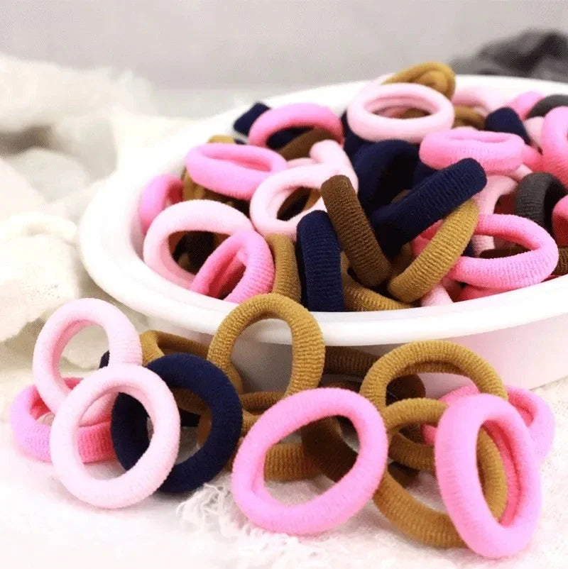 200-1000pcs Women Girls Colorful Nylon Elastic Hair Bands Ponytail Hold Small Hair Tie Rubber Bands Scrunchie Hair Accessorie