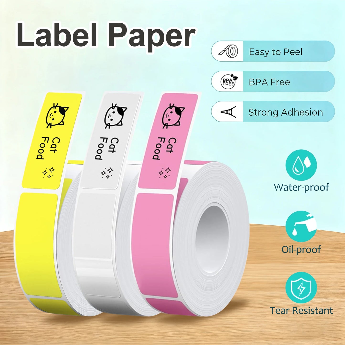 Marklife P15 Label Stickers Thermal Label Tape Paper For Mini Thermal Printer Self-adhesive Paper Roll For D30 P12 Q30 Printe