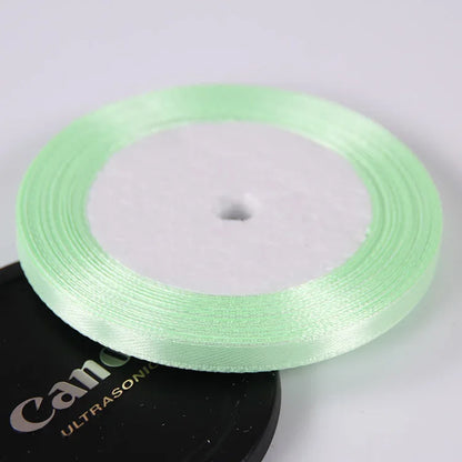 22 Meters/Roll 6mm Silk Satin Ribbons Christmas Halloween Birthday Party Gift Wrapping Ribbons DIY Handmade Crafts Material -