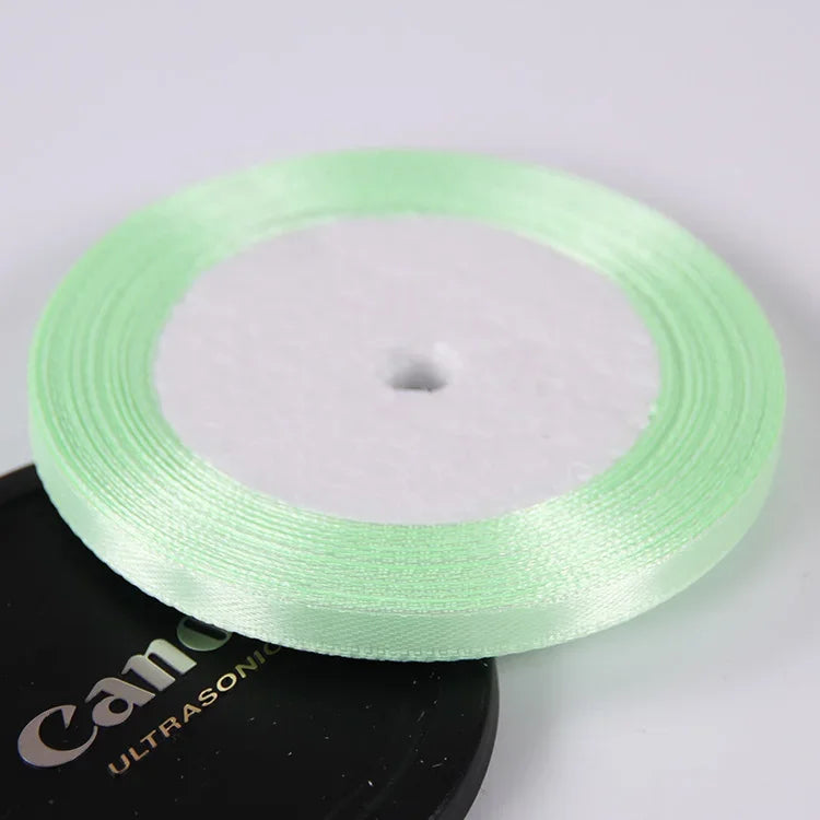 22 Meters/Roll 6mm Silk Satin Ribbons Christmas Halloween Birthday Party Gift Wrapping Ribbons DIY Handmade Crafts Material