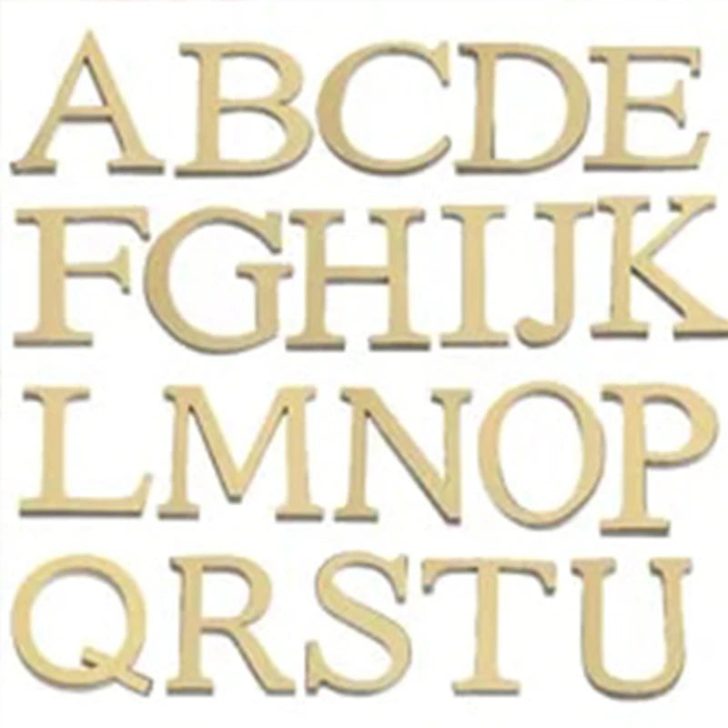 10CM 26 English Letters Wall Sticker 3D Mirror Acrylic Gold Wall Sticker Decals Self-Adhesive Home Party Decor Wall Art Mural