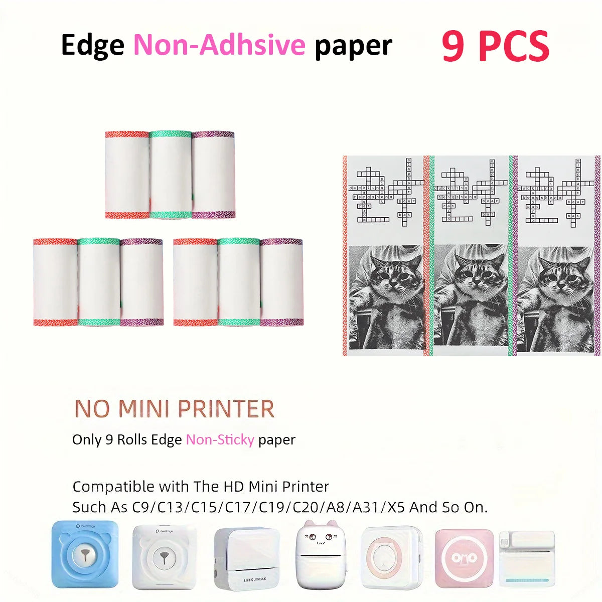 Kids Camera Instant Print Refill for Kids Instant Camera Thermal Printing BPA Free,57x25mm White Non-Adhesive Photo Print Rol