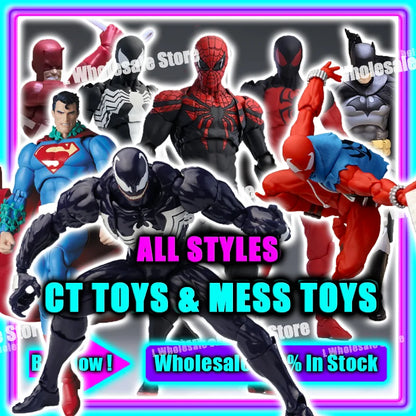 In Stock Mess Toys Superior Symbiote Scarlet Spider Ct Toys Spiderman Daredevil Batman Wolverine Anime Action Figure Gifts To