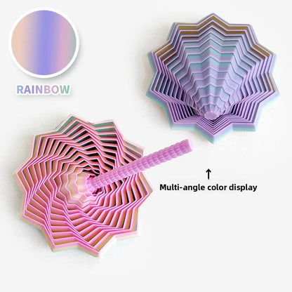 3D Printing Expanded Sensory Fidget Star Model Visual Illusion Hexagon Whirling Spiral Ornaments Stress Relief Board Game - R