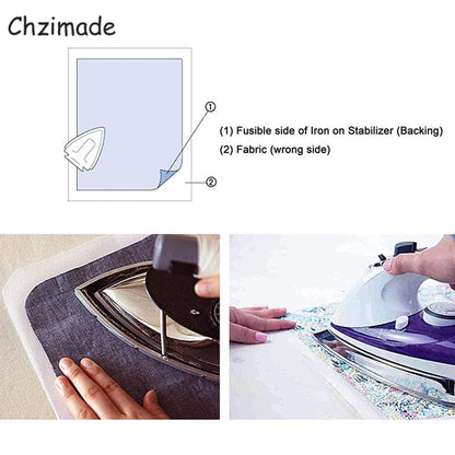 Chzimade 5Yards Interfacing Fabric Iron On Clothes Resin Lining For Bags Patchwork Lining Fabric Patchwork Diy Sewing Crafts