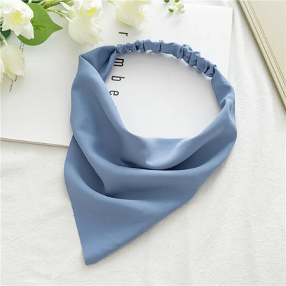 2022 Summer Vintage Print Flower Beach Bandana Hair Scarf Fashion Elastic Rubber Headbands for Women Girl Hair Accessories - 