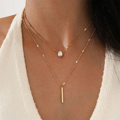 Vintage Necklace on Neck Gold Color Chain Women's Jewelry Layered Accessories for Girls Aesthetic Gifts Fashion Pendant 2025
