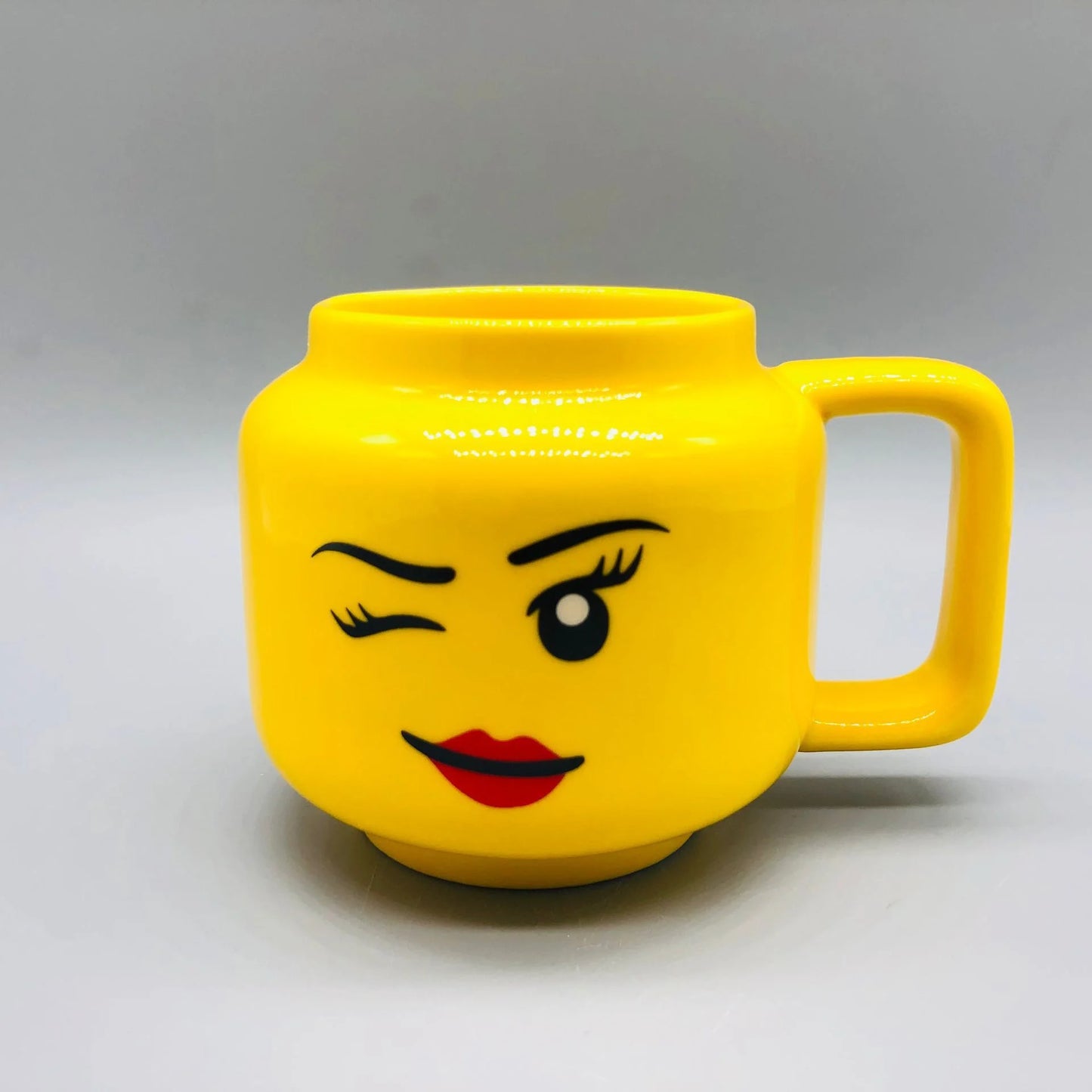 Cartoon Ceramic Mug Cup 250ML with Cute Impish Expression Figure Head Pattern Coffee Milk Tea Drinkware for Couple Friend Fam