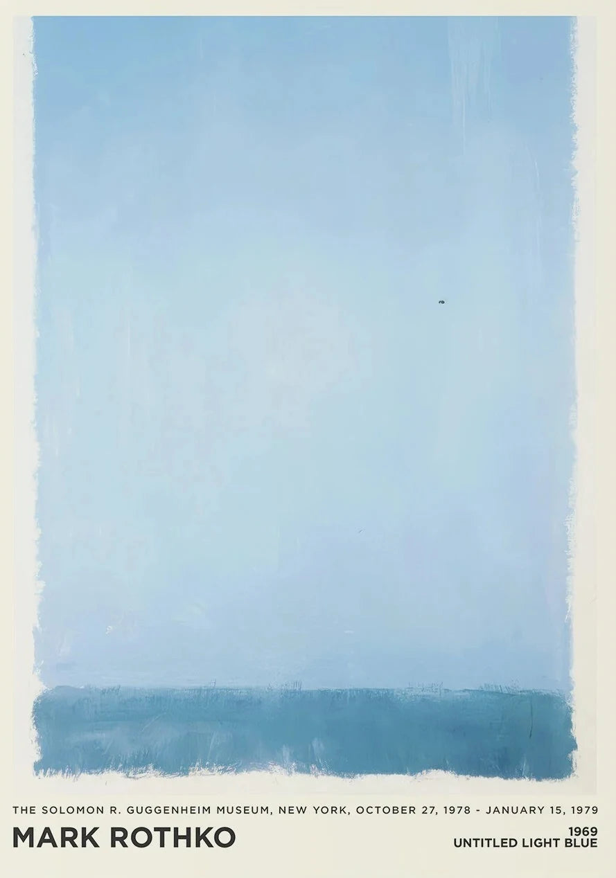Vintage Minimalist Mark Rothko Canvas Painting Modern Exhibition Poster and Picture Print for Living Room Wall Art Home Decor