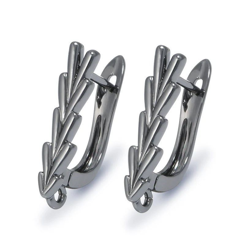 Silver Color Brass Earring Hooks for DIY Jewelry Making Handmade Silver Color Jewelry Accessories Findings Eawires - Gun Blac