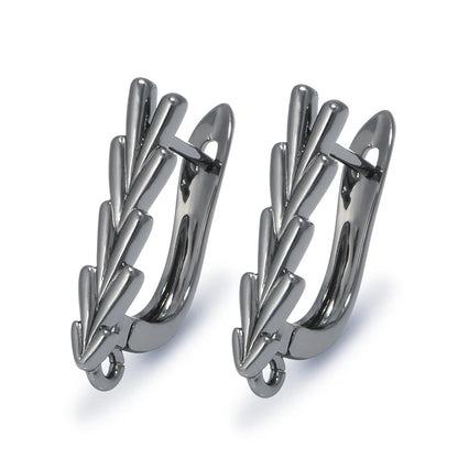 Silver Color Brass Earring Hooks for DIY Jewelry Making Handmade Silver Color Jewelry Accessories Findings Eawires - Gun Blac