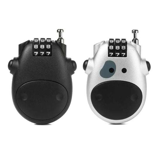 Bicycle Steel Cable Code Lock Suitcase Car Sled Telescopic Wire Rope Lock Bicycle Helmet High-precision Code Wheel Password L