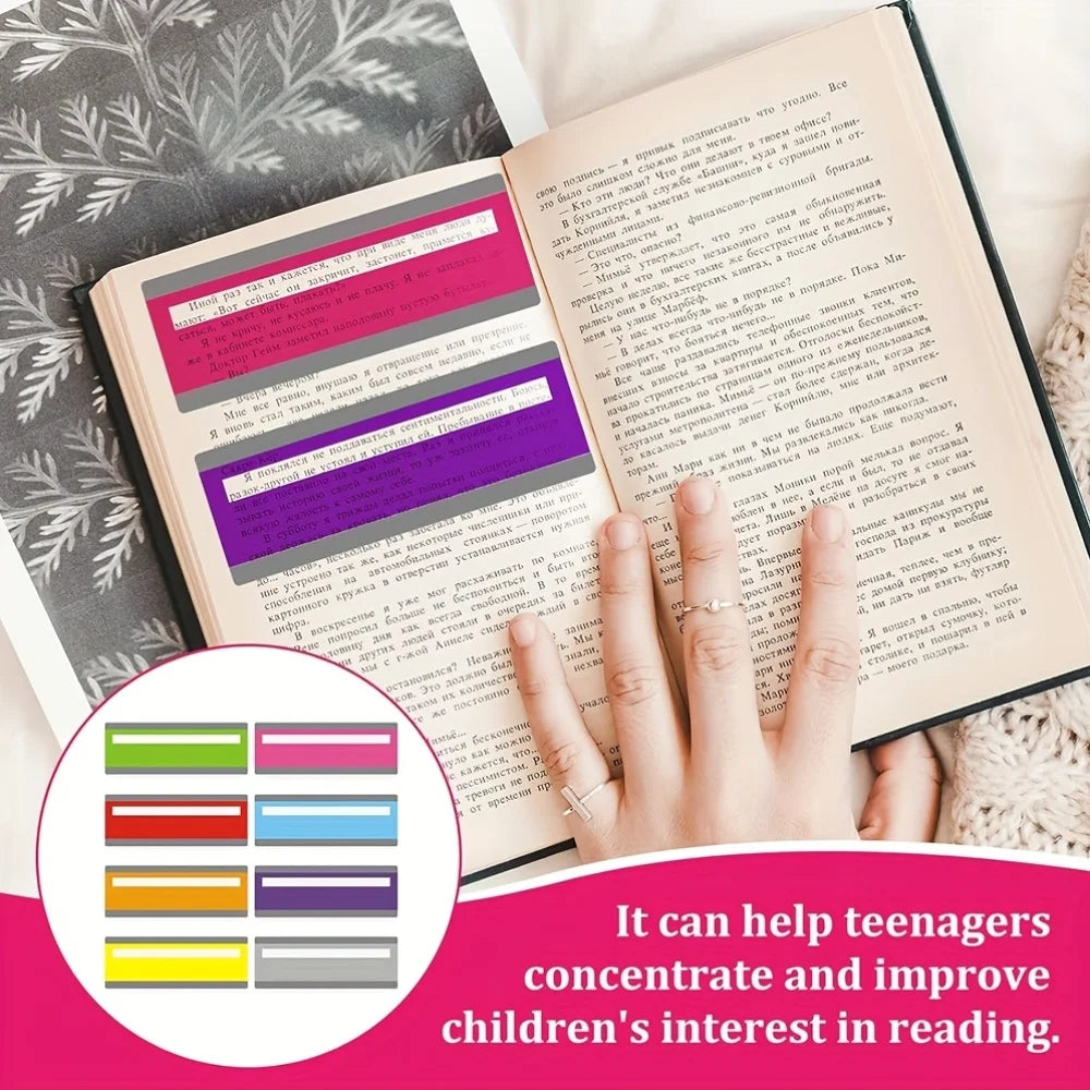 Colorful Reading Guide Strips - Ideal for Classroom and Home Use, Enhances Reading Comprehension, Classroom Reading Aid