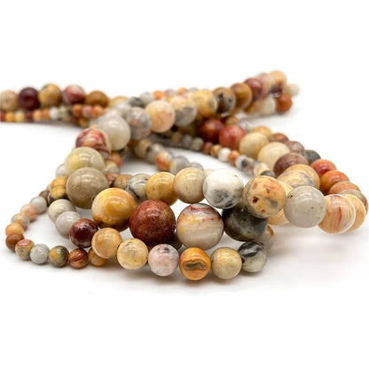 4 6 8 10mm Natural Stone Beads Amethyst Amazonite Agates Jades Loose Round Beads for Jewelry Making Bracelet Necklace DIY - C