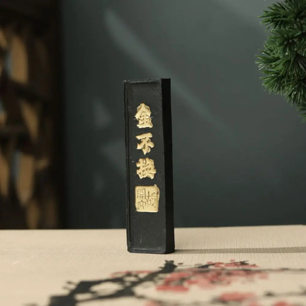 Chinese Calligraphy Ink Stone Handmade Ink Block Ink Stick for Chinese Japanese Calligraphy and Painting (Black)