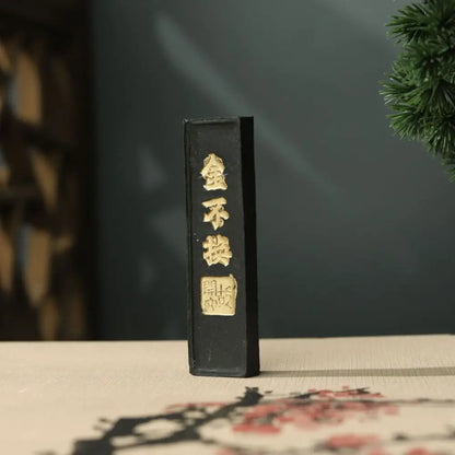Chinese Calligraphy Ink Stone Handmade Ink Block Ink Stick for Chinese Japanese Calligraphy and Painting (Black)