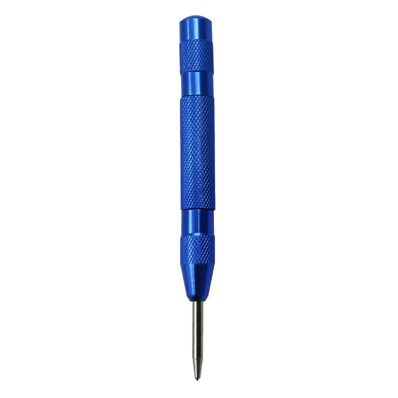 Automatic Center Punch Automatic Metal Punch Tool Woodworking Tools Loaded Marker Wood Chisel Joinery Carpenter Tool - Blue