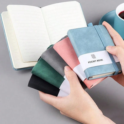 1pc A7 Pocket Notebook Journals, Small Notepad Notebooks For Note Taking.A7 Mini Note Pads With Pen Holder. 200 Pages noteboo