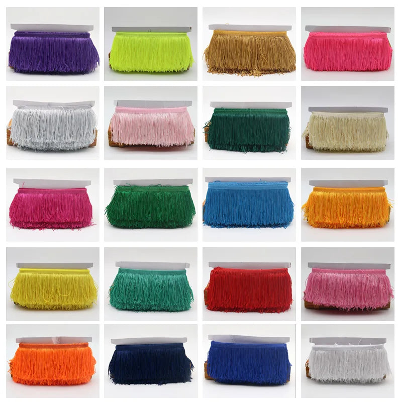 9/15/20/28cm Tassel Fringe Trim 100% Polyester Long Fringes Sewing For Clothes Dress Curtain Tape Tassels For Crafts Accessor