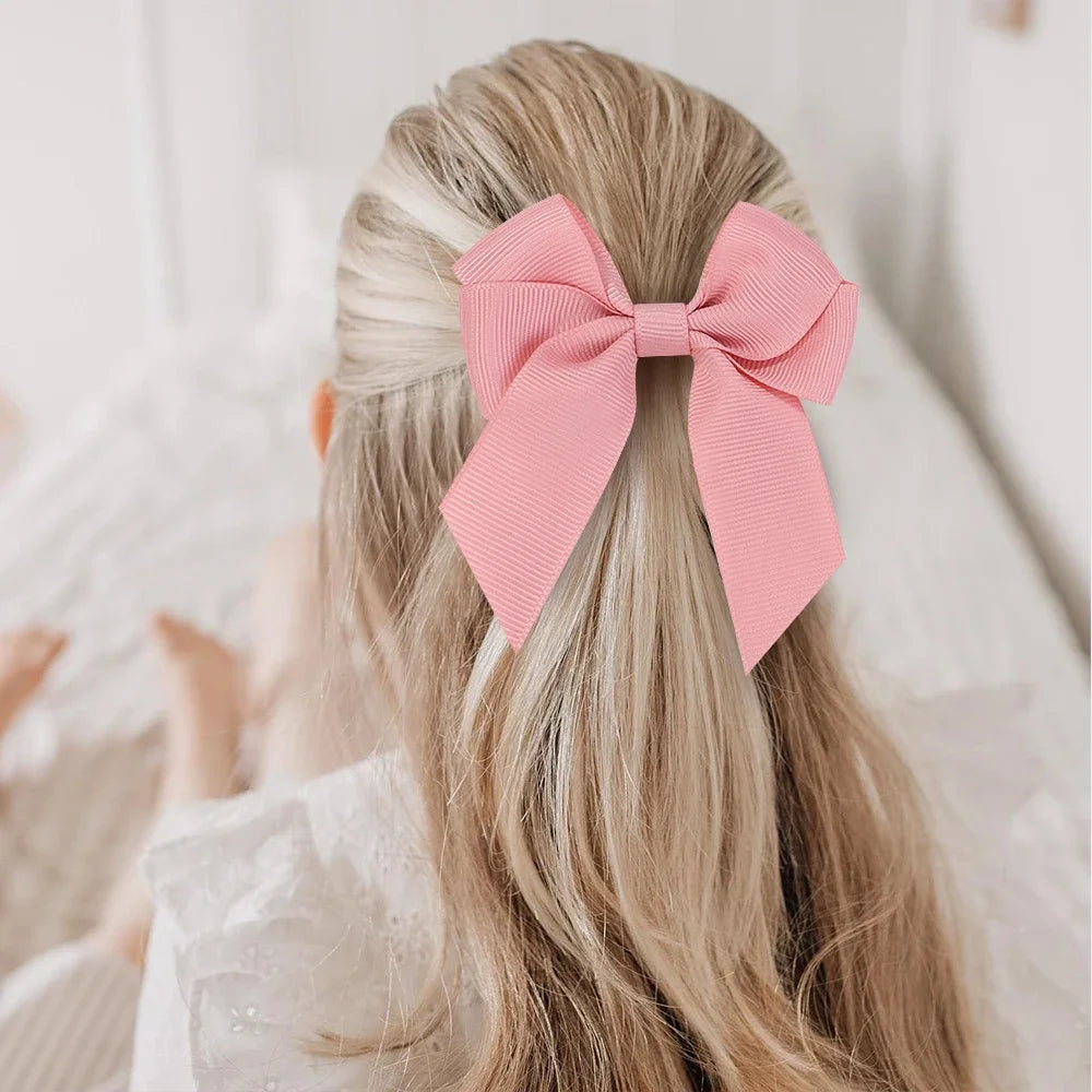 3.15inches Solid Color Hair Ribbon Hair Band for Girls Toddler Cheer Up Bows Head Rope Kids Headwear Ponytail Hair Accessorie